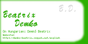 beatrix demko business card