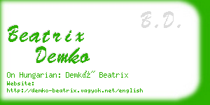 beatrix demko business card